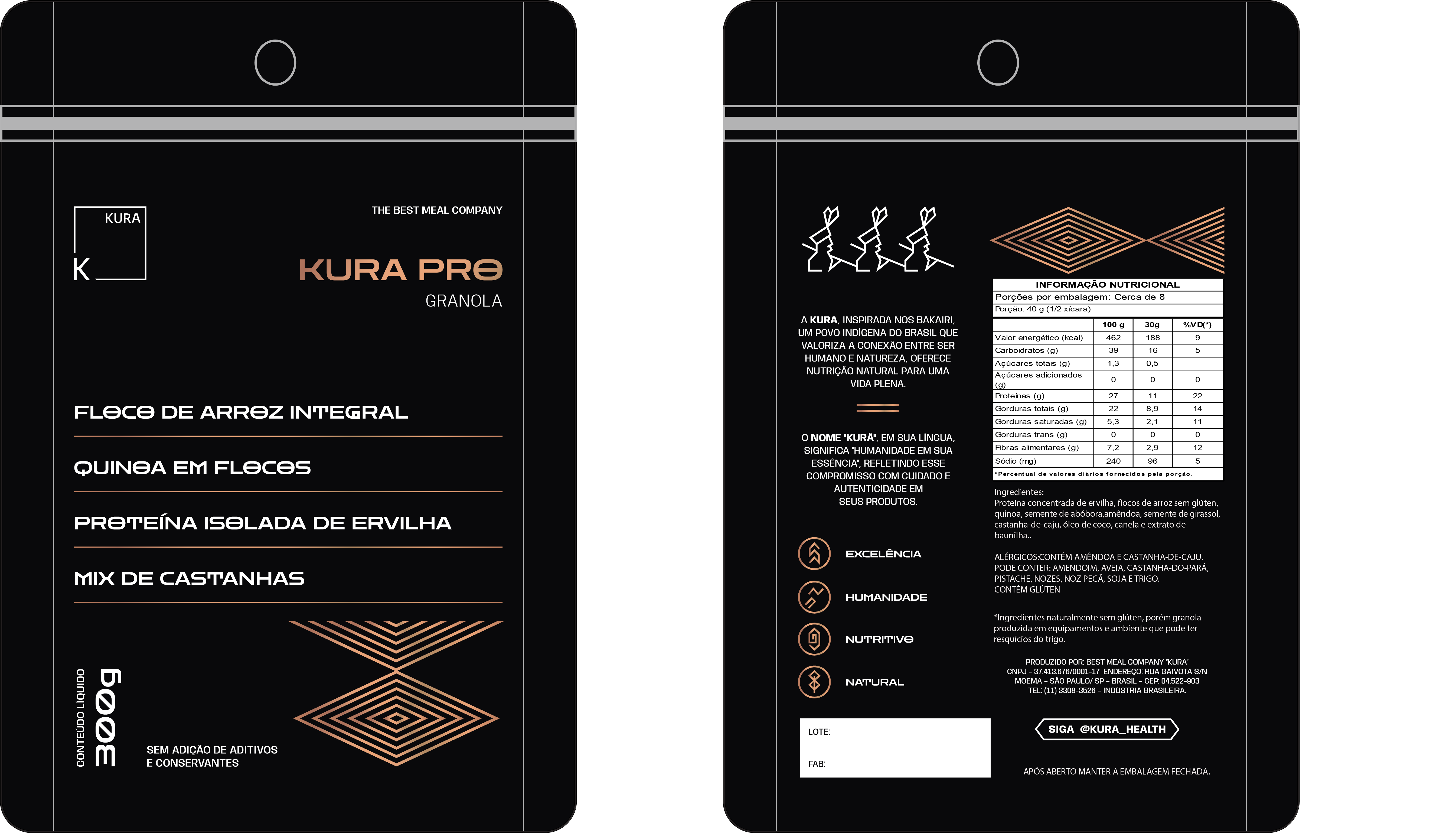 Kura PRO – Granola Proteica com Proteína Vegetal (300g) - NOVA FÓRMULA