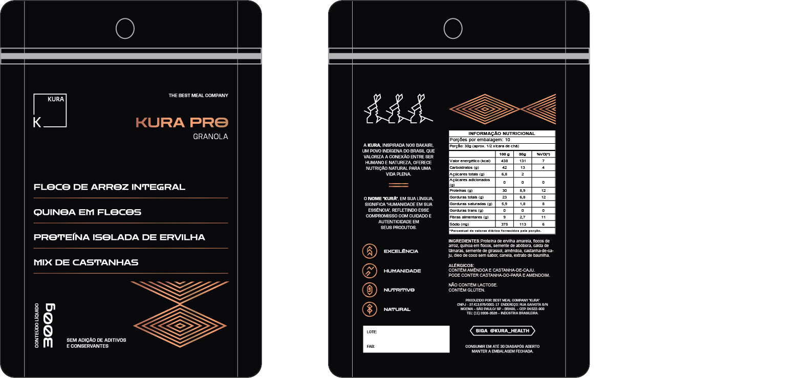 Kura PRO – Granola Proteica com Proteína Vegetal (300g)